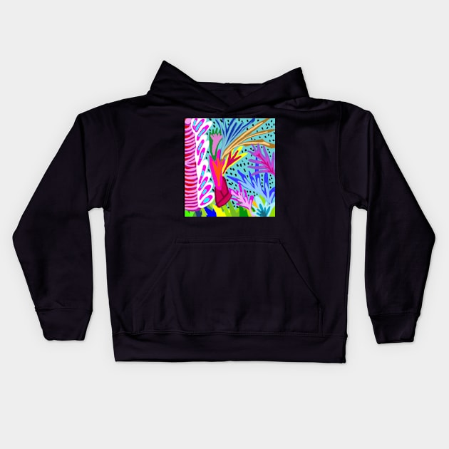 Abstract painting Kids Hoodie by Fandie